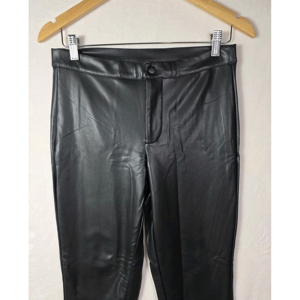 Esmara Faux Leather Pants Women's US 6 Black Skinny Stretch High Rise NWT - Picture 4 of 9
